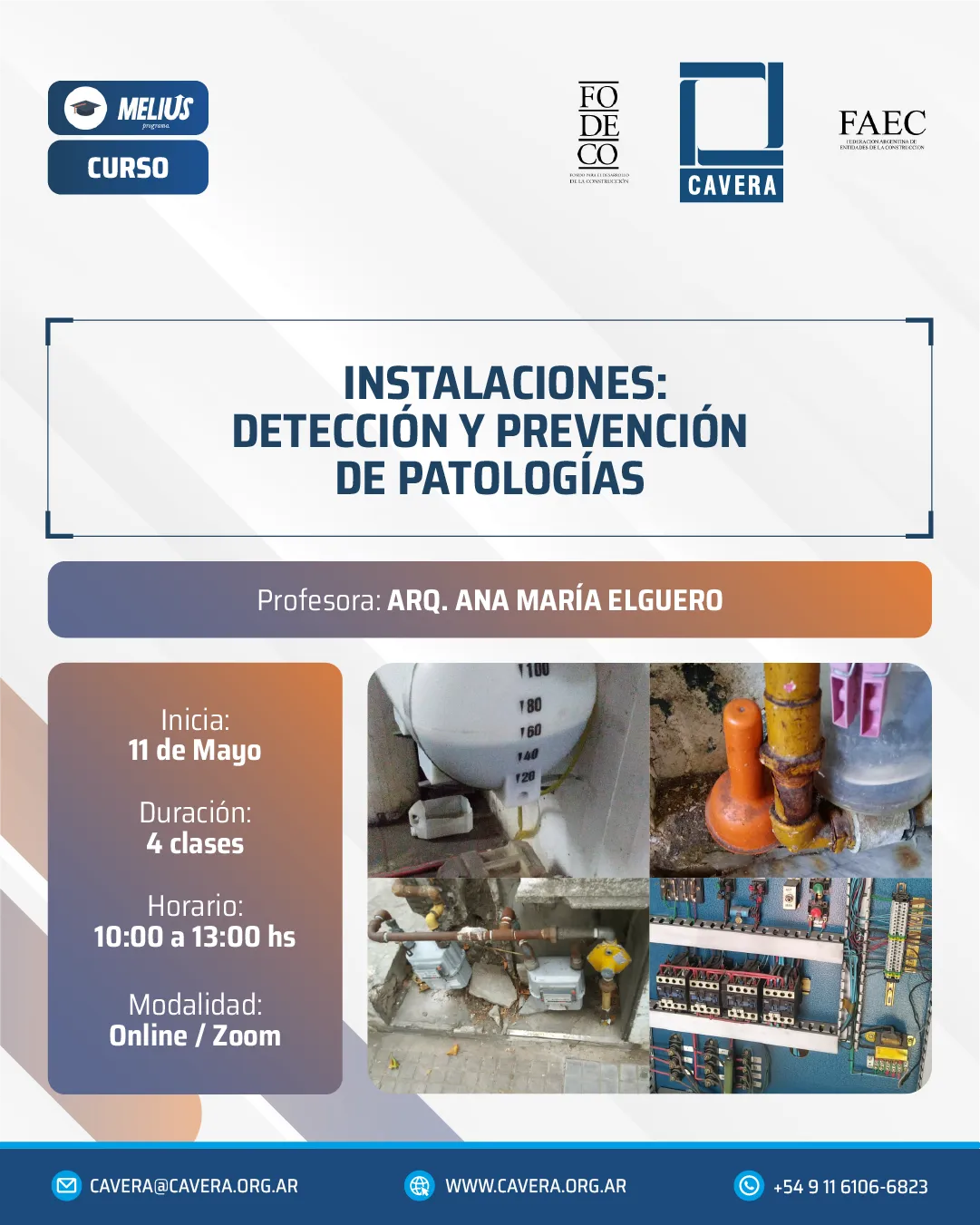 Próximo lunes 11/05 Curso Instalaciones: Detección Y Prevención De Patologías