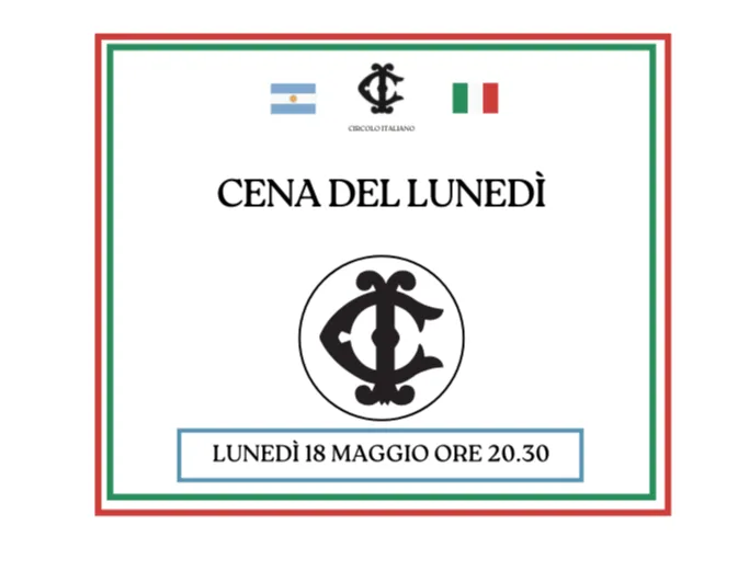 Cena de los Lunes 18 de mayo 20:30hs Salón Rocca - Disertante: Dr. Darío Signorini 