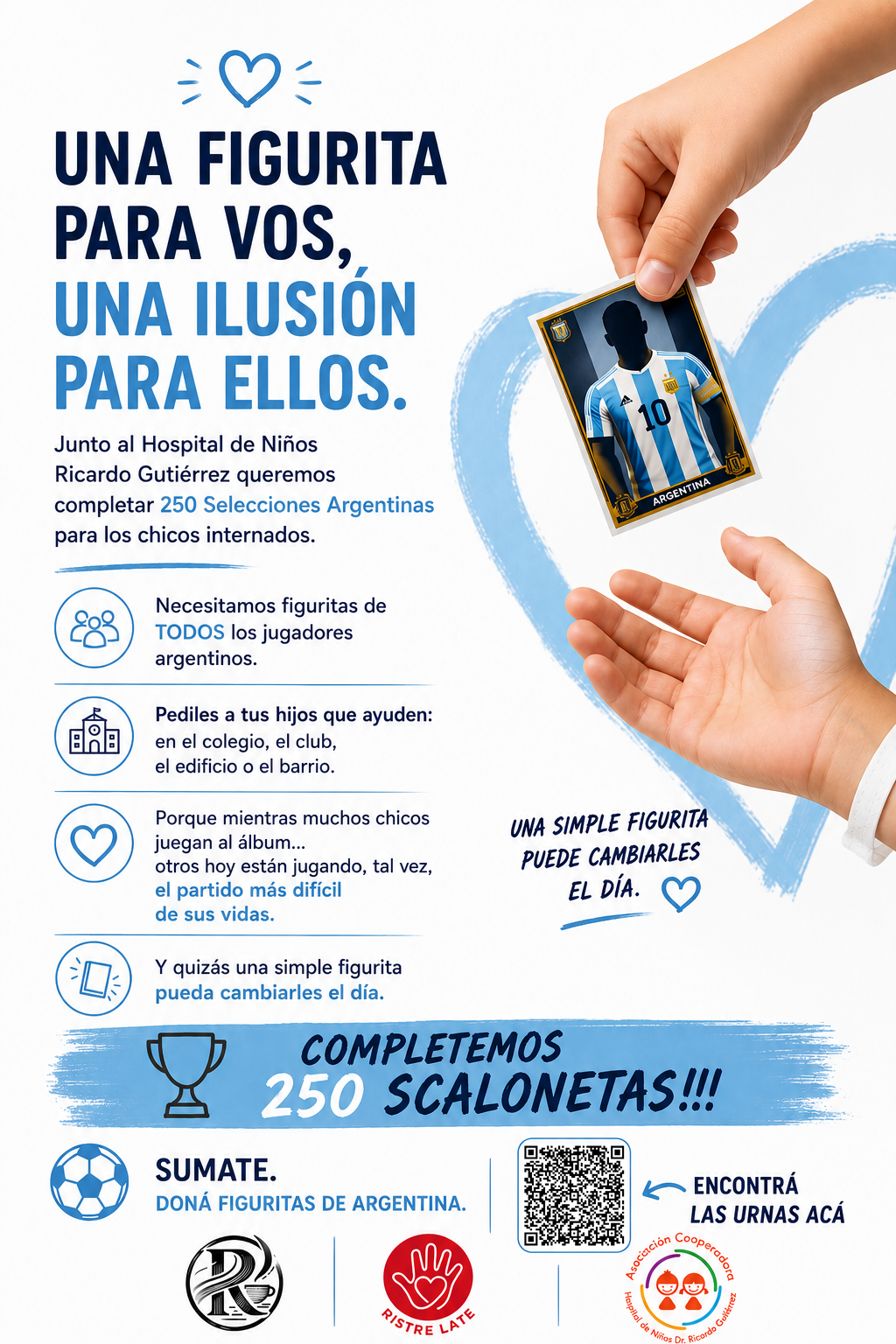 Más de 90 urnas y una misma ilusión: la campaña que reúne figuritas para chicos internados sigue creciendo - Imagen 1