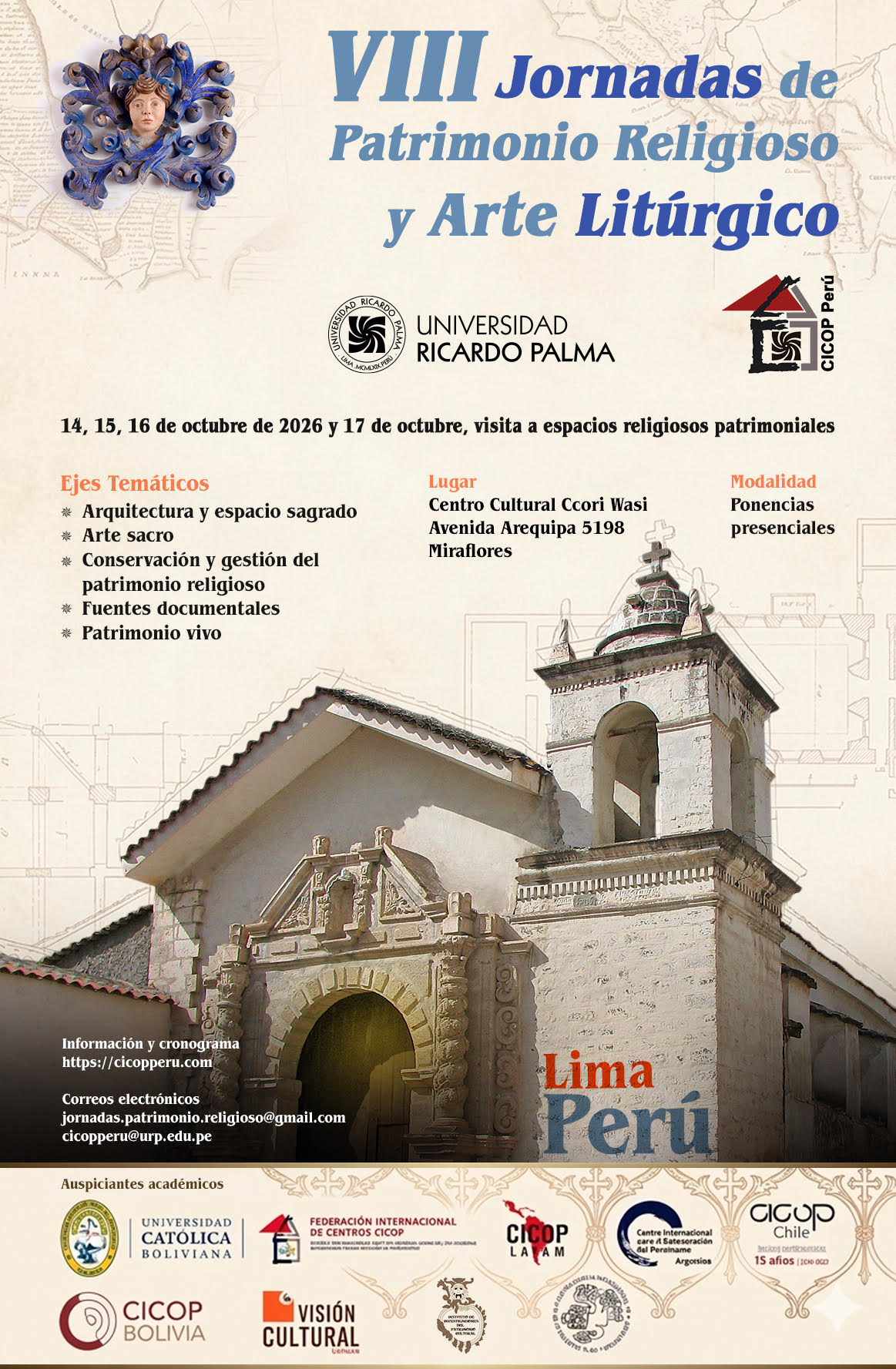 VIII JORNADAS DE PATRIMONIO Y ARTE LITURGICO.PERU - Imagen 1