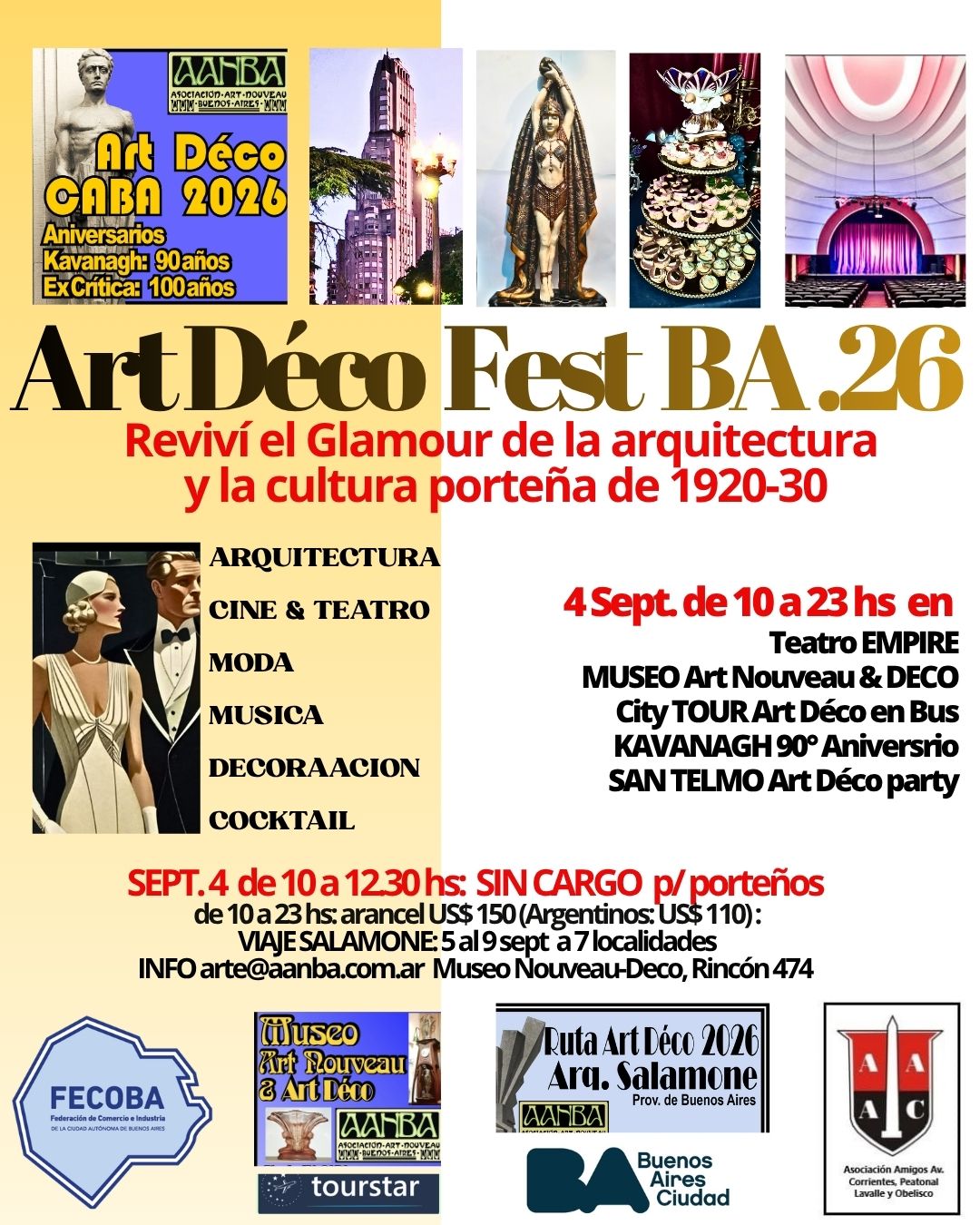 Art Déco Fest BA 2026: una jornada para revivir el glamour de la Buenos Aires de 1920 y 1930 - Imagen 1
