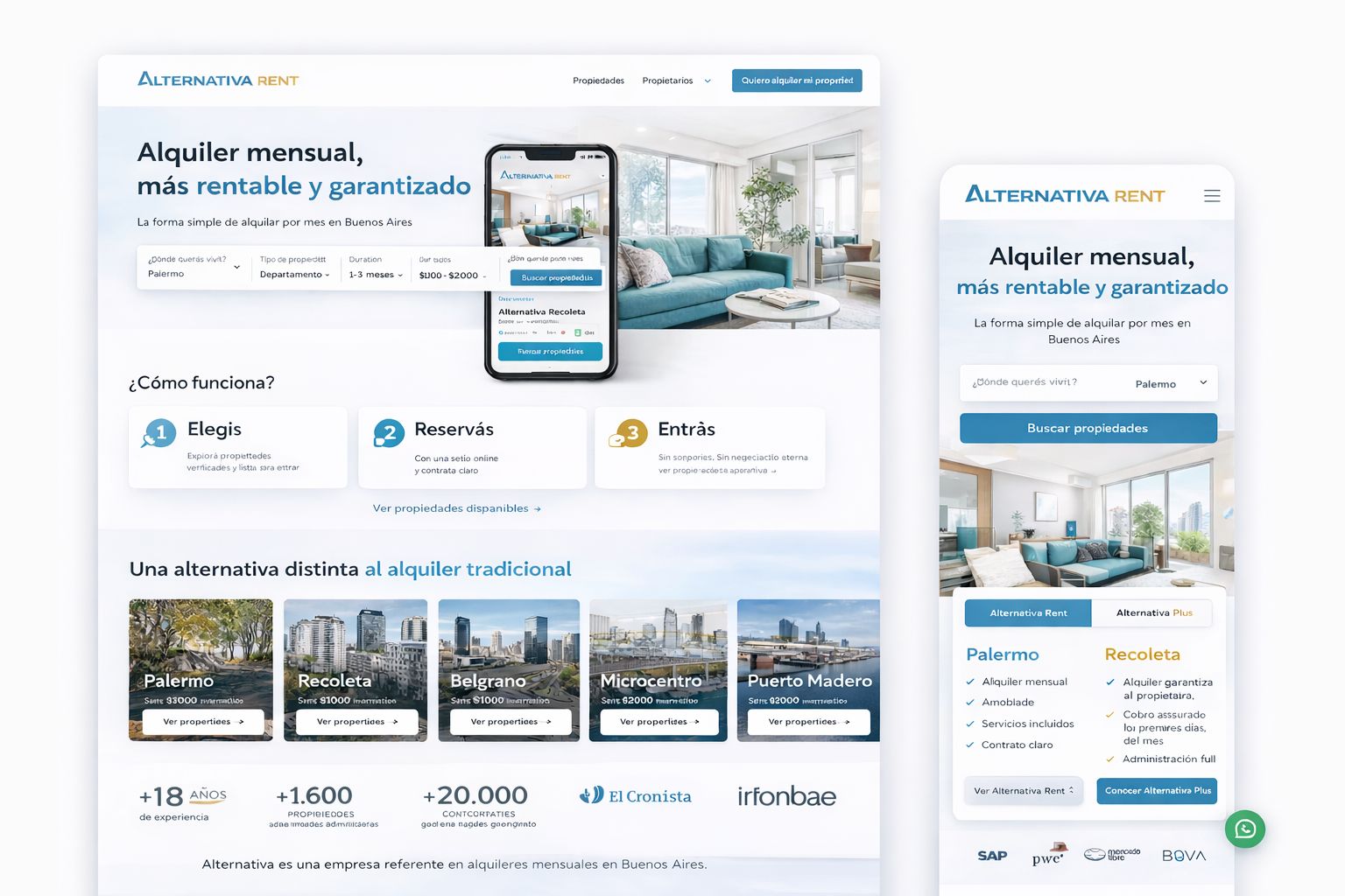 Alternativa Propiedades lanza una plataforma de alquileres mensuales para competirle a Airbnb
