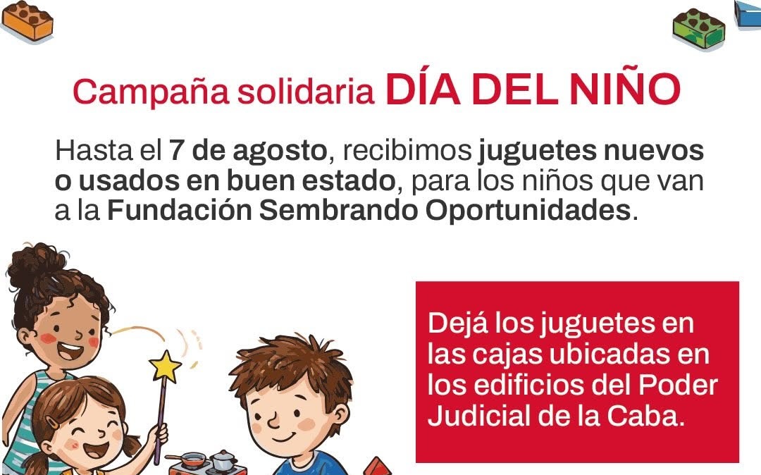 Campaña solidaria Dia del Niño: Un simple juguete puede cambiar el Día del Niño de alguien.