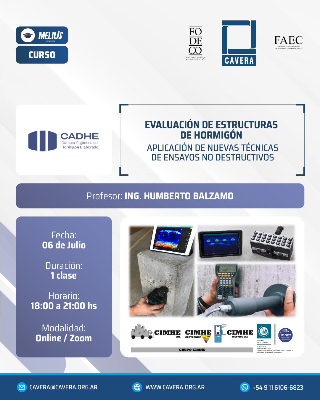 Curso Evaluación de estructuras de hormigón - Aplicación de nuevas técnicas de ensayos no destructivos - Imagen 1